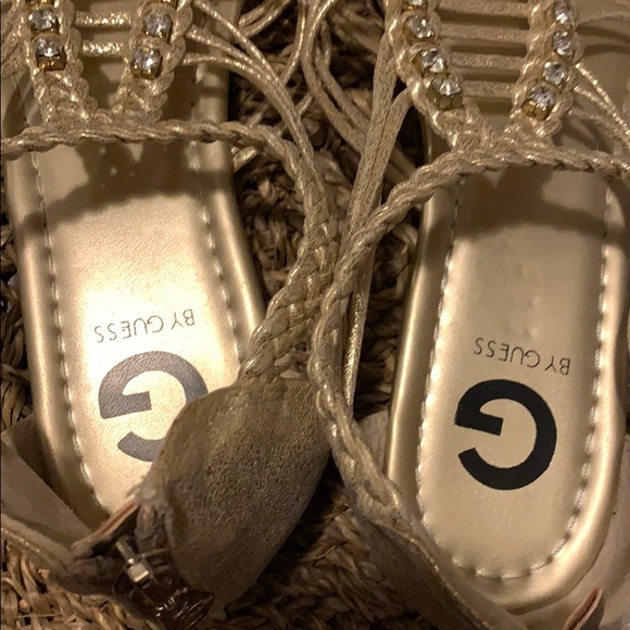 G By Guess Gold Sandals - Picture 4 of 6
